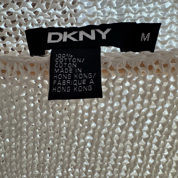 DKNY Women's Cream Knit Sweater - Picture 4 of 5